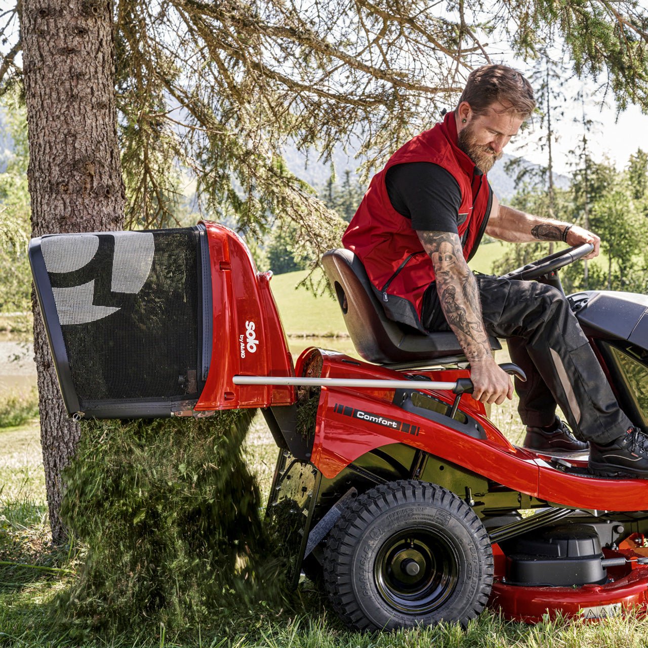 solo by AL-KO Comfort T18-103.4 HD-A V2 Petrol Rear Collect Lawn Tractor - Image 8