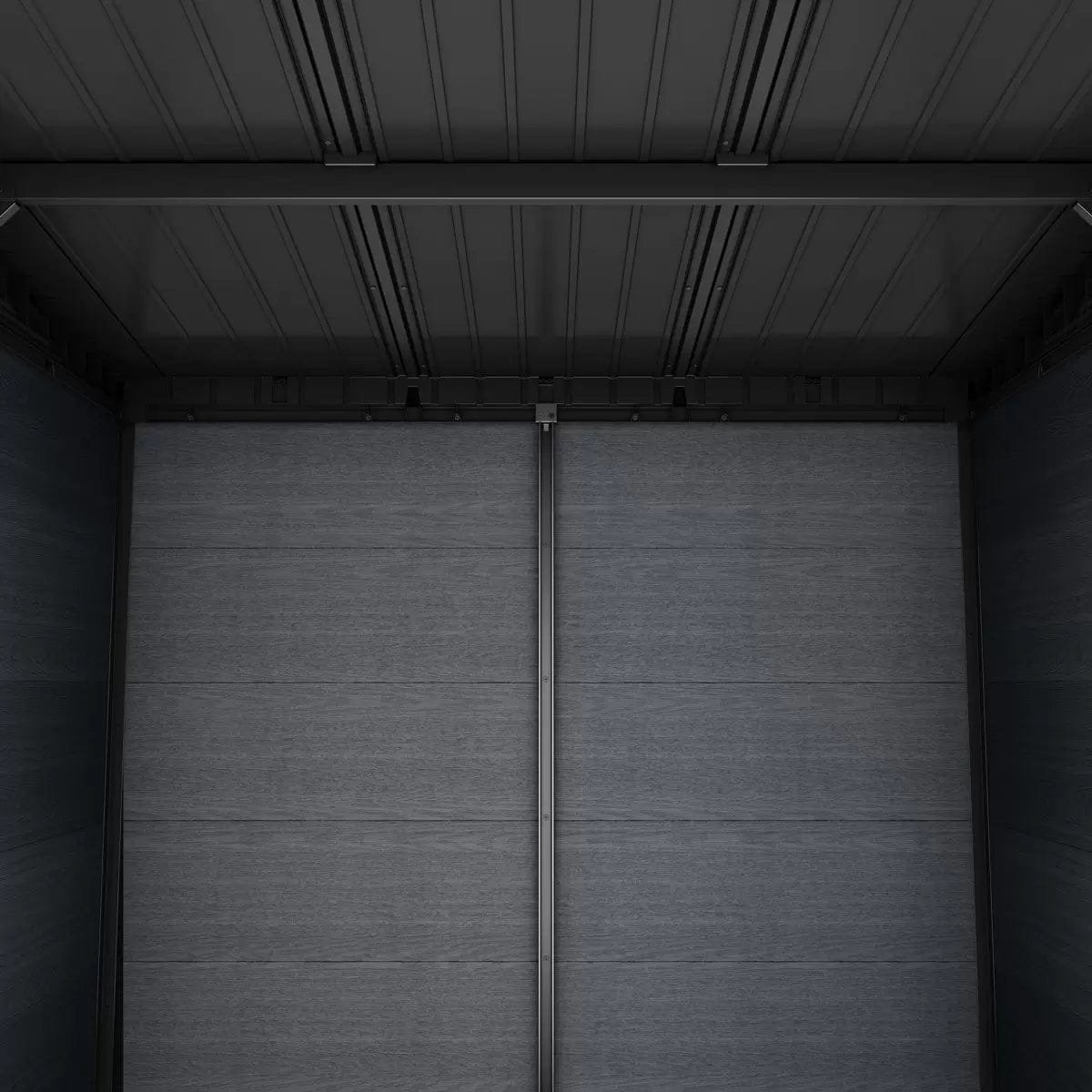 Keter Artisan 7x11 ft Pent Dark-Grey Plastic 2 door Shed with floor & 1 window - Image 5