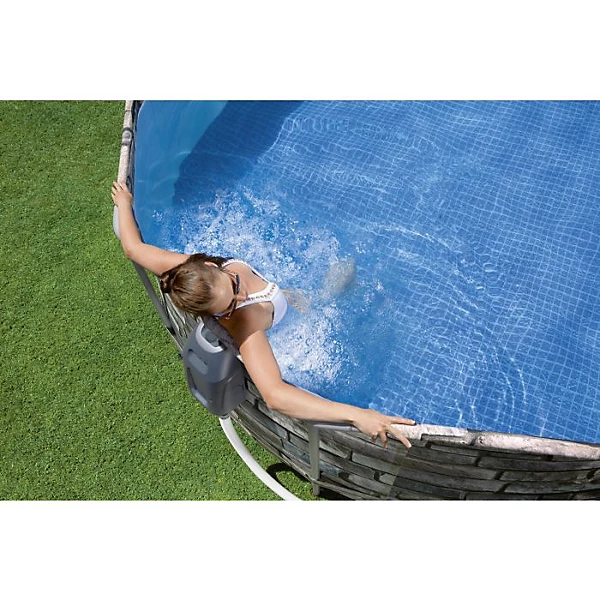 Bestway Power Steel Comfort Jet Series 20ft x 12ft x 48in Oval Pool Set - Image 3