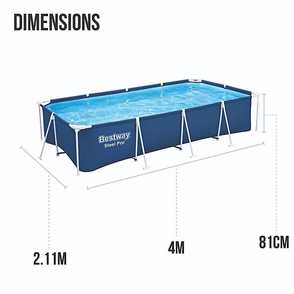 Bestway Steel Pro 13'1" x 6'11" Swimming Pool Set - Image 7