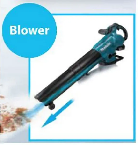 Makita DUB187Z 18V LXT Brushless Cordless Leaf Blower Vacuum + Bag + T Nozzle + - Image 5